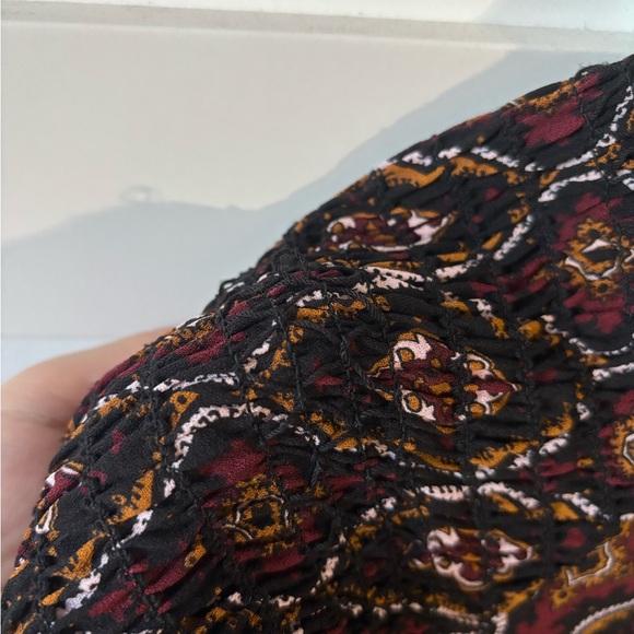 A.L.C. Geometric Long Sleeve Dress in Burgundy - Picture 5 of 8